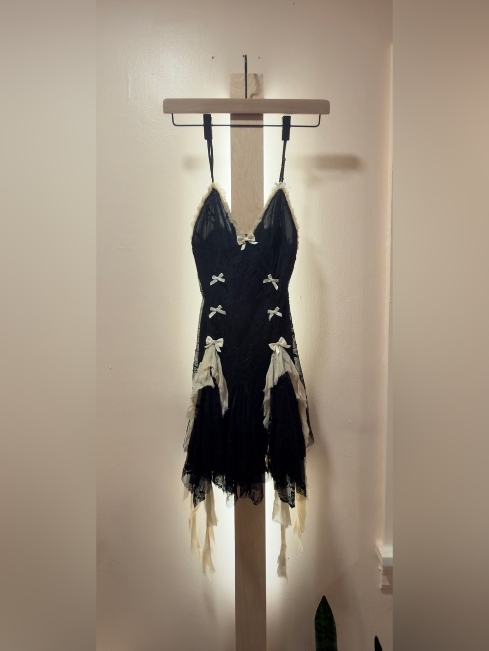 Aniye Records Kayla Lace Bow Mini Dress